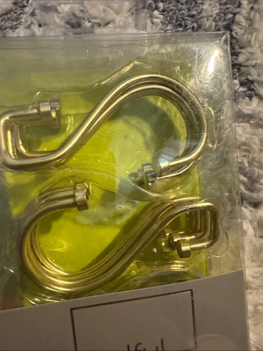 Brass Finish Shower Hooks - Gold Set